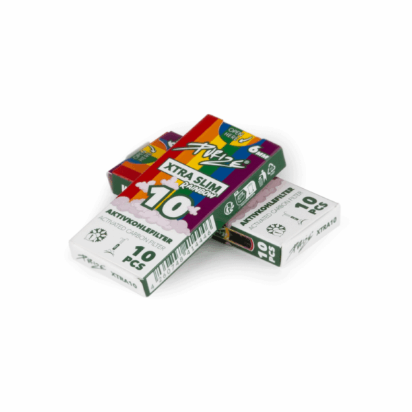 Pack da 10 Filtri a carboni attivi Purize Xtra Slim 5,9mm Rainbow