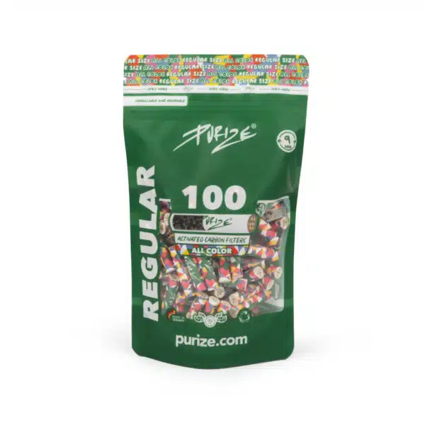 Pack da 100 Filtri a carboni attivi Purize Regular 9mm Multicolor