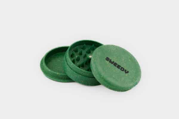 Grinder Bio Hemp 3 Piani Sweedy Verde Aperto