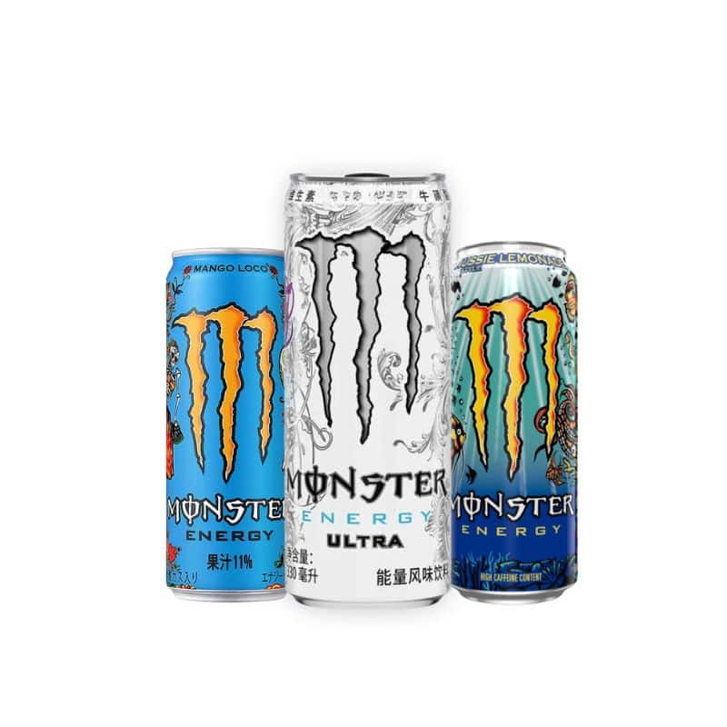 Monster Energy – Ultra White, Mango Loco, Aussie Lemonade – Lattina 50 cl