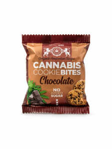 Confezione Cannabis Cookiebites Multitrance al cioccolato da 22 g