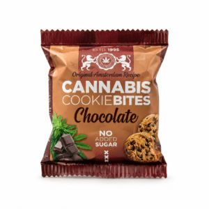 Confezione Cannabis Cookiebites Multitrance al cioccolato da 22 g