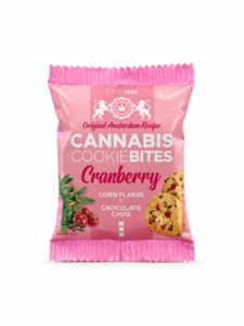 Confezione Cannabis Cookiebites Multitrance al cranberry da 22 g