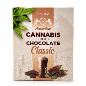 Confezione frontale Hemp Hot Chocolate Instant Multitrance alla canapa