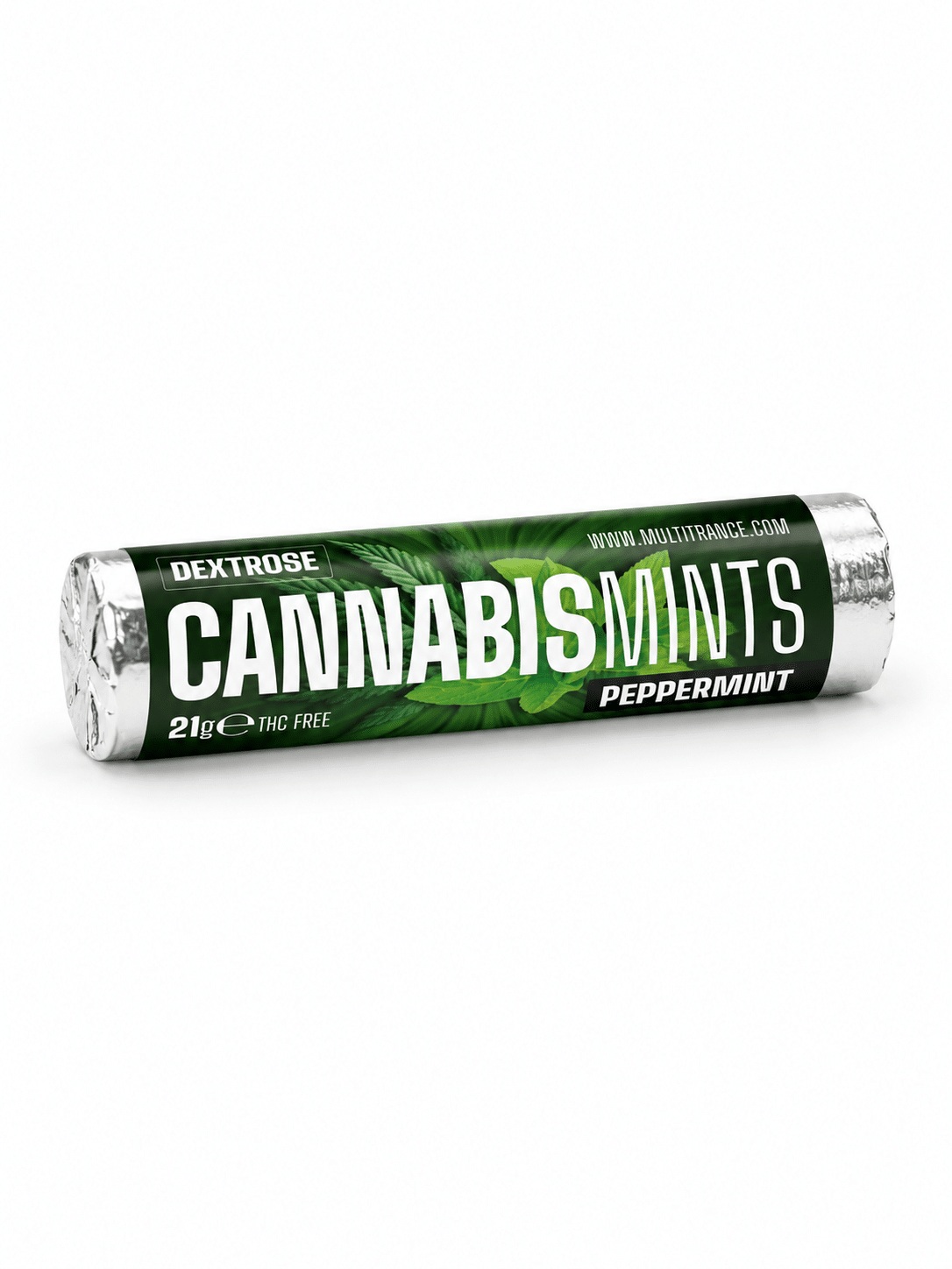 Multitrance Cannabis Dextrose Roll Peppermint da 21 g con 14 caramelle alla menta