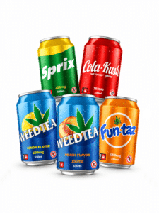 Bundle THComida con 5 lattine Sprix, Cola Kush, Fun-Taz e WeedTea Lemon e Peach