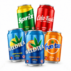 Bundle THComida con 5 lattine Sprix, Cola Kush, Fun-Taz e WeedTea Lemon e Peach